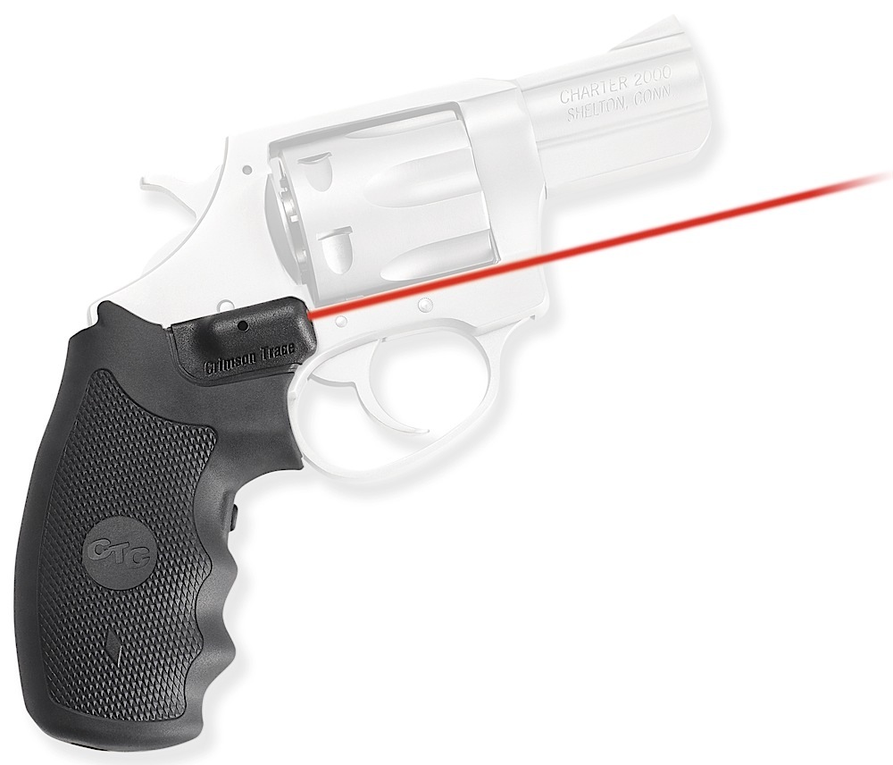 Crimson Trace LG325 Lasergrips  5mW Red Laser with 633nM Wavelength & Black Rubber Material for Charters Arms Revolver (Except Dixie Derringer & South Paw Variant)