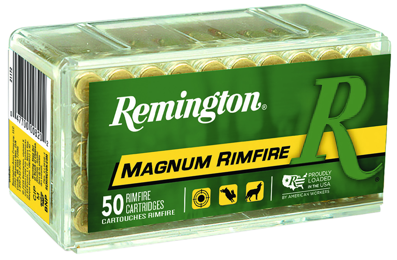 Remington Ammunition 21172 Magnum Rimfire  22WMR 40gr Pointed Soft Point 50 Per Box/40 Case  | .22 WMR | 047700008202