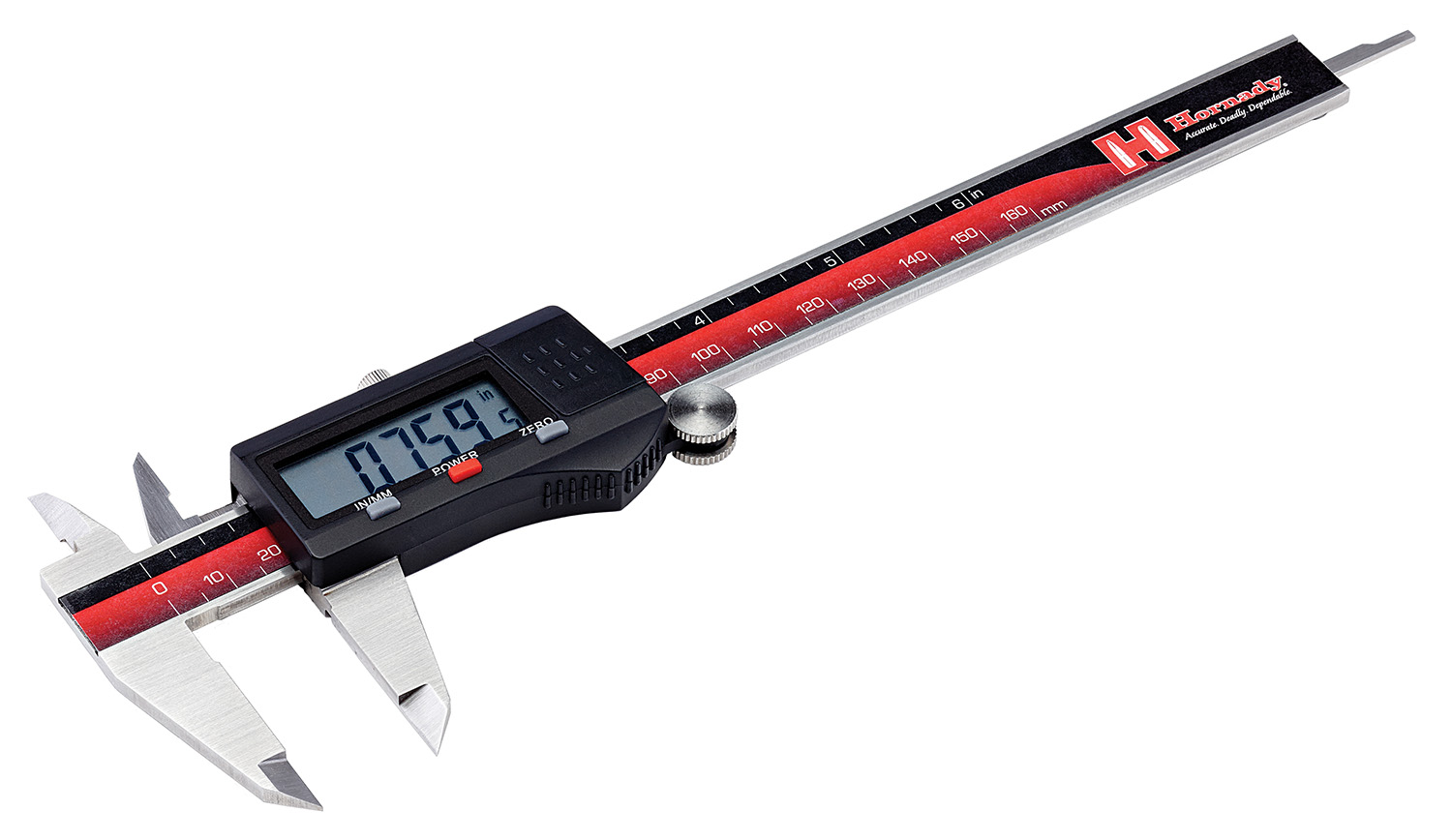 Hornady 050080 Digital Caliper  Black/Red
