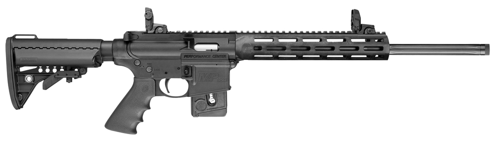 Smith  Wesson 10205 MP15-22 Sport Performance Center 22 LR Caliber with 101 Capacity, 18 Inch Threaded Barrel, Matte Black Metal Finish  Adjustable Vltor Black Synthetic Stock Right Hand  | .22 LR | 022188868265