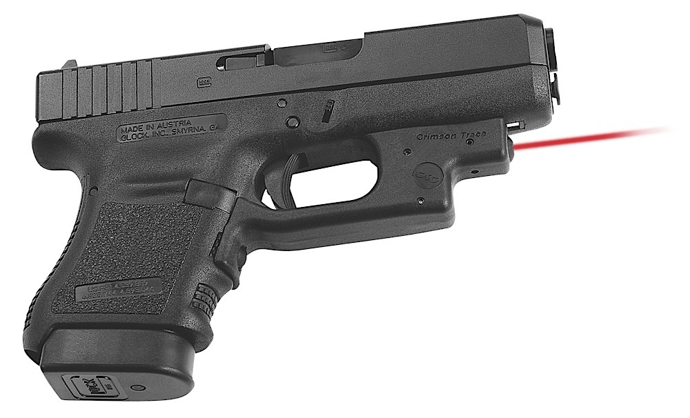 Crimson Trace LG436 Laserguard  Black w/Red Laser 5mW 620-670nM Wavelength Compatible w/Glock 19 Gen5/Glock Gen3-4 Trigger Guard Mount