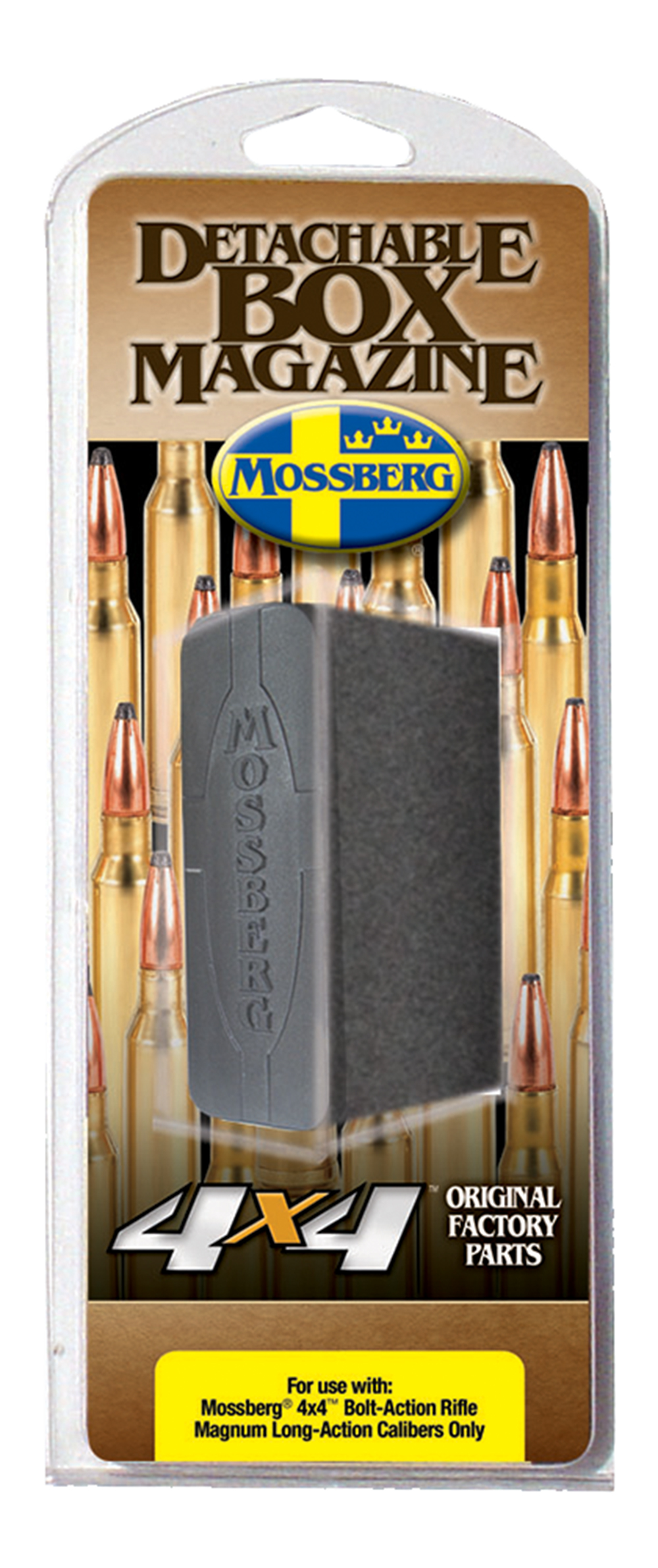 Mossberg 95034 Drop Box Magazine Patriot 3rd 338 Win Mag/300 Win Mag/7mm Rem Fits Mossberg 4x4 Long Action Black Polymer  | MULTIFIT | 015813950343