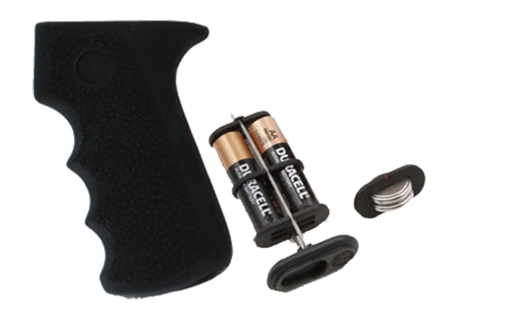 Hogue 74010 Rubber Grip  Cobblestone Black Rubber with Finger Grooves & Storage for AK-47, AK-74 (Batteries Not Included)
