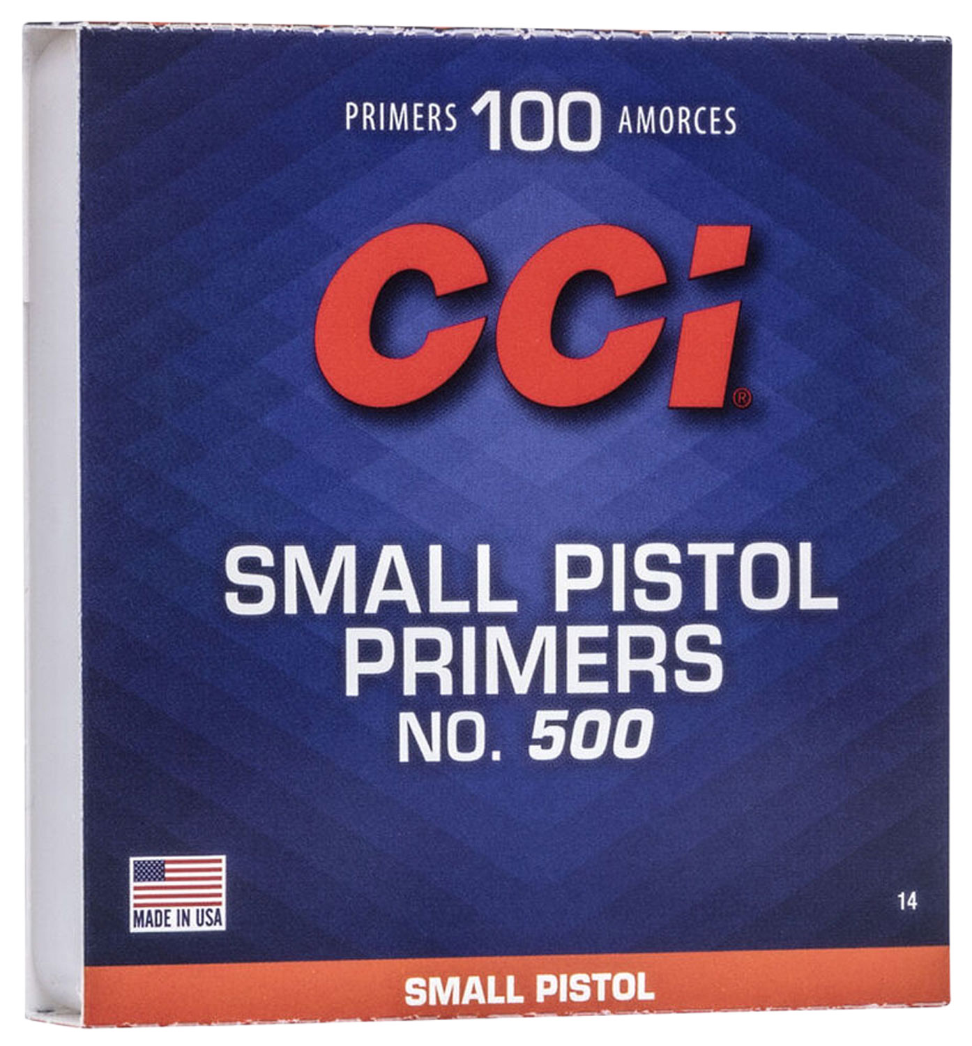 CCI 0014 Standard Pistol No. 500 Small Pistol Multi-Caliber Handgun 1000 Per Pack