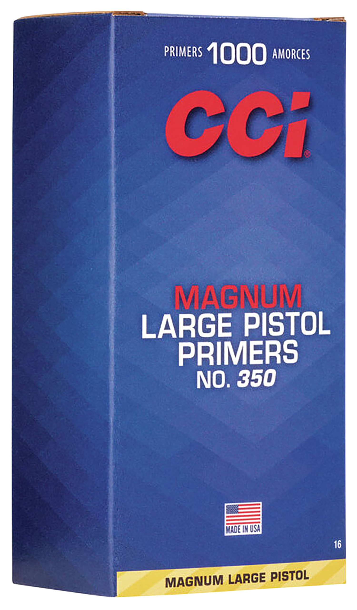 CCI 0016 Magnum Pistol No. 350 Large Pistol Multi-Caliber Handgun 1000 Per Pack