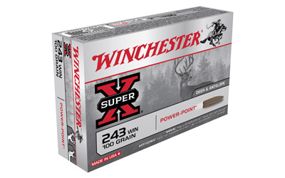 Winchester X2432 Super-X Rifle Ammo 243 , Power-Point, 100 Grains, 2960  | .243 WIN | 020892200043