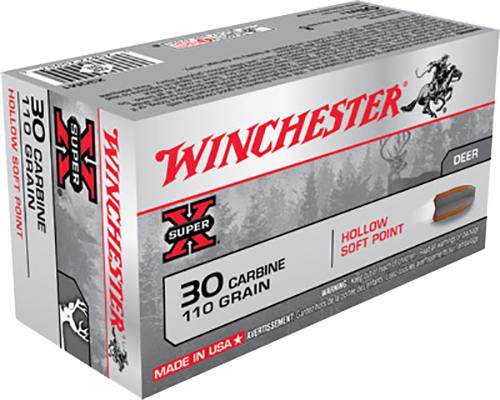 Winchester Ammo X30M1 Super X  30Carbine 110gr Hollow Soft Point 50 Per Box/10 Case  | .30 CARBINE | 020892200074