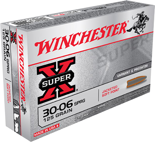 Winchester Ammo X30062 Super X  3006Springfield 125gr Pointed Soft Point 20 Per Box/10 Case  | .3006 SPRG | 020892200340