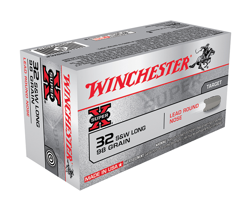 Winchester Ammo X32SWLP Super X  32 SW Long 98 gr Lead Round Nose 50 Per Box/ 10 Case  | .32 SW Long | 020892200456