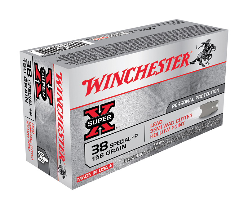 Winchester Ammo X38SPD Super X  38 Special P 158 gr Lead Semi Wad Cutter Hollow Point 50 Per Box/ 10 Case  | .38 SPL | 020892201354