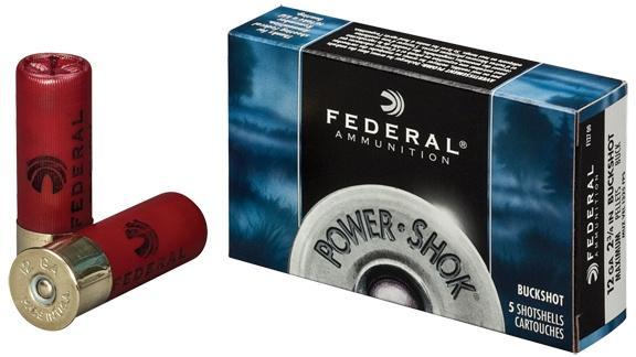 Federal F13100 PowerShok Magnum 12 Gauge 3 Inch 1 7/8 oz 00 Buck Shot 5 Per Box/ 50 Cs  F13100 12GA  | 029465009649 | Federal | Ammunition | Shotshell 
