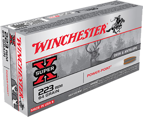 Winchester X223R2 Super-X Rifle Ammo 223 REM, Power-Point, 64  | .223 REM | 020892202122