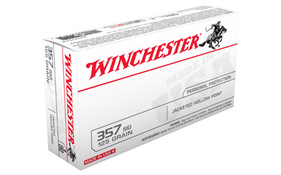 Winchester Ammo USA357SJHP USA  357Sig 125gr Jacketed Hollow Point 50 Per Box/10 Case  | .357 MAG | 020892213197