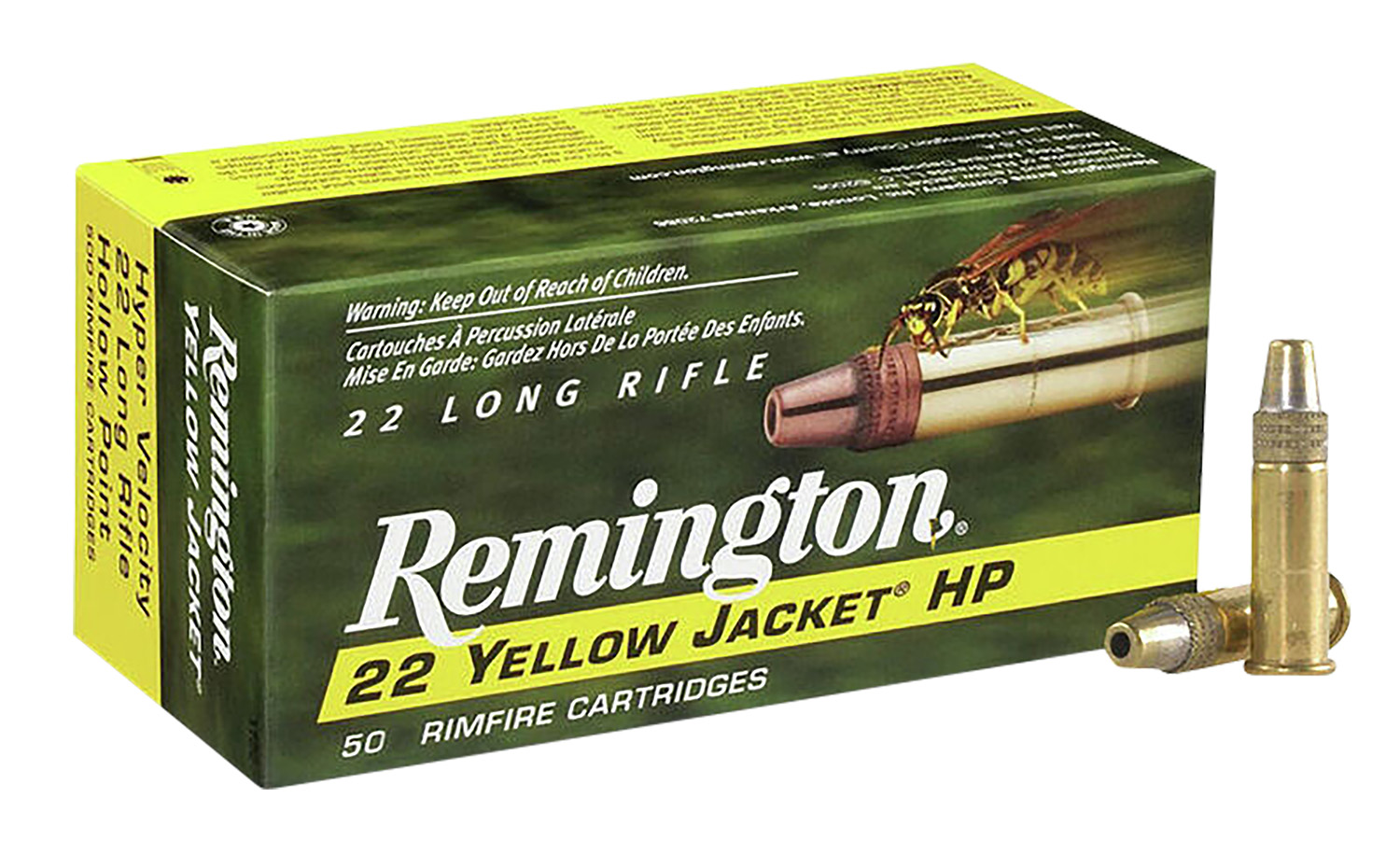Remington Ammunition 21074 Yellow Jacket Rimfire 22 LR 33 gr Truncated Cone Hollow Point 50 Per Box/ 100 Cs | .22 LR | 047700000909