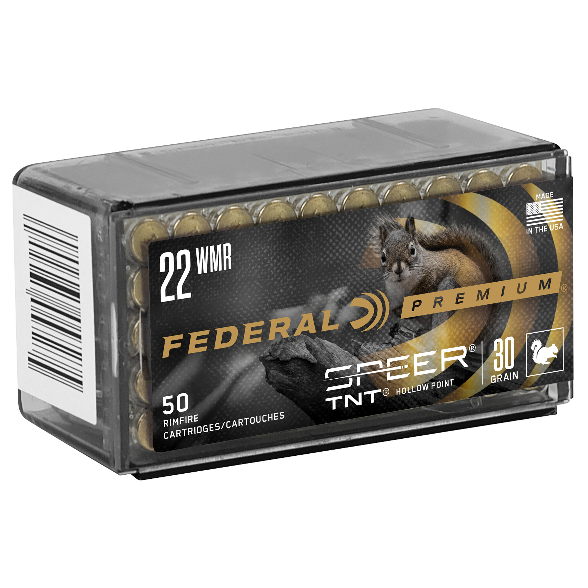Federal P765 Premium Varmint  Predator 22WMR 30gr Speer TNT Hollow Point 50 Per Box/60 Case  | .22 WMR | 029465056988