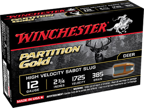 Winchester Ammo SSP12 Partition Gold High Velocity 12 Gauge 2.75