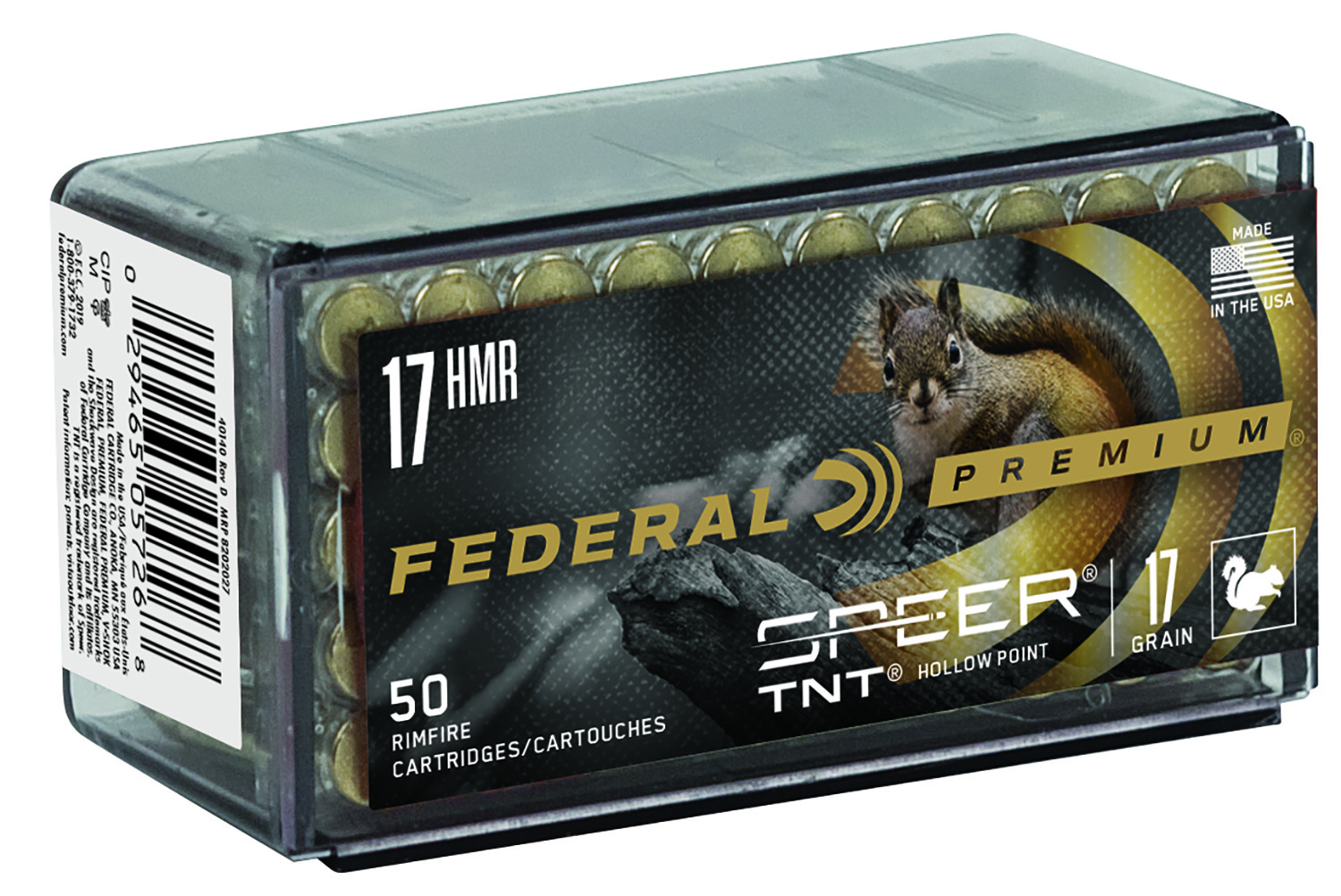Federal P770 Premium Varmint  Predator 17HMR 17gr Speer TNT Jacketed Hollow Point 50 Per Box/60 Case  | .17 HMR | 029465057268