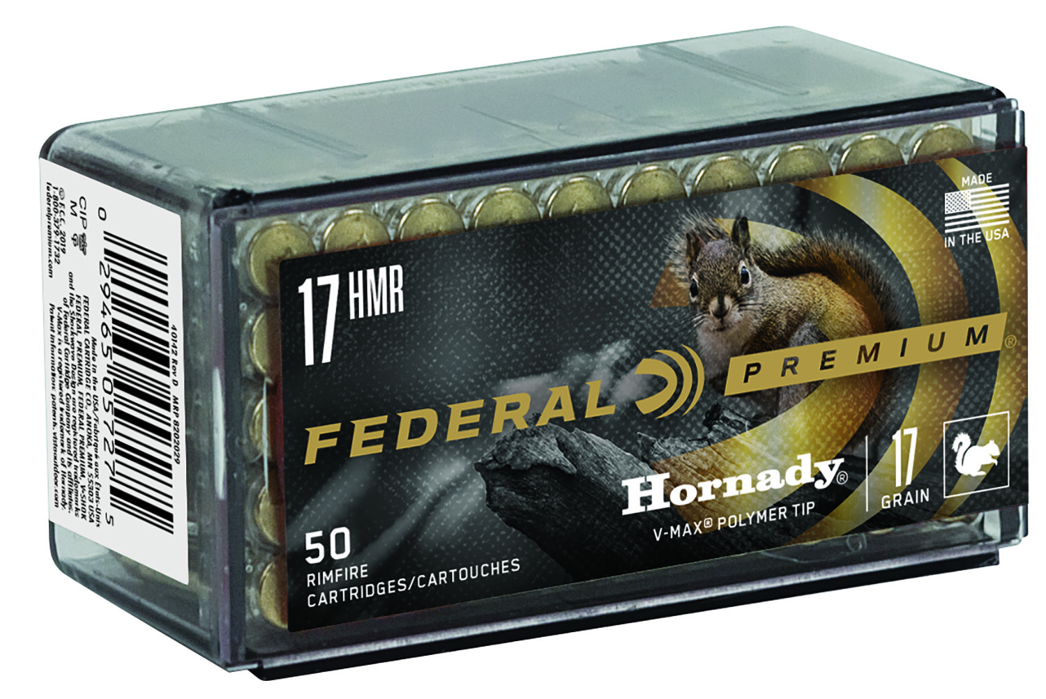 Federal P771 Premium Varmint  Predator 17HMR 17gr Hornady VMax 50 Per Box/60 Case  | .17 HMR | 029465057275