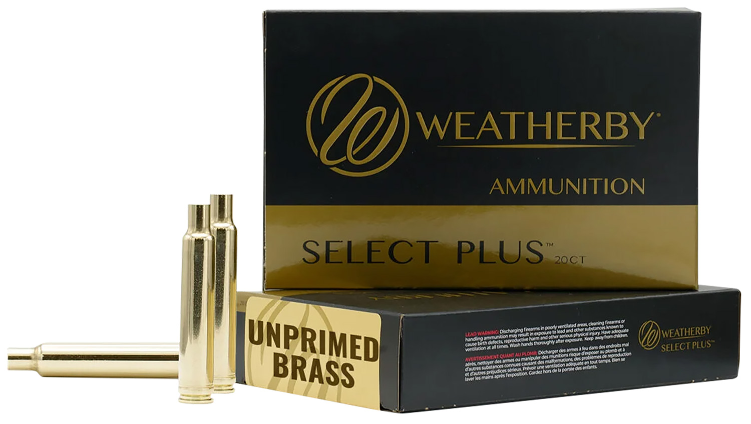Weatherby BRASS300 Unprimed Cases  300 Wthby Mag Brass 20 Per Box