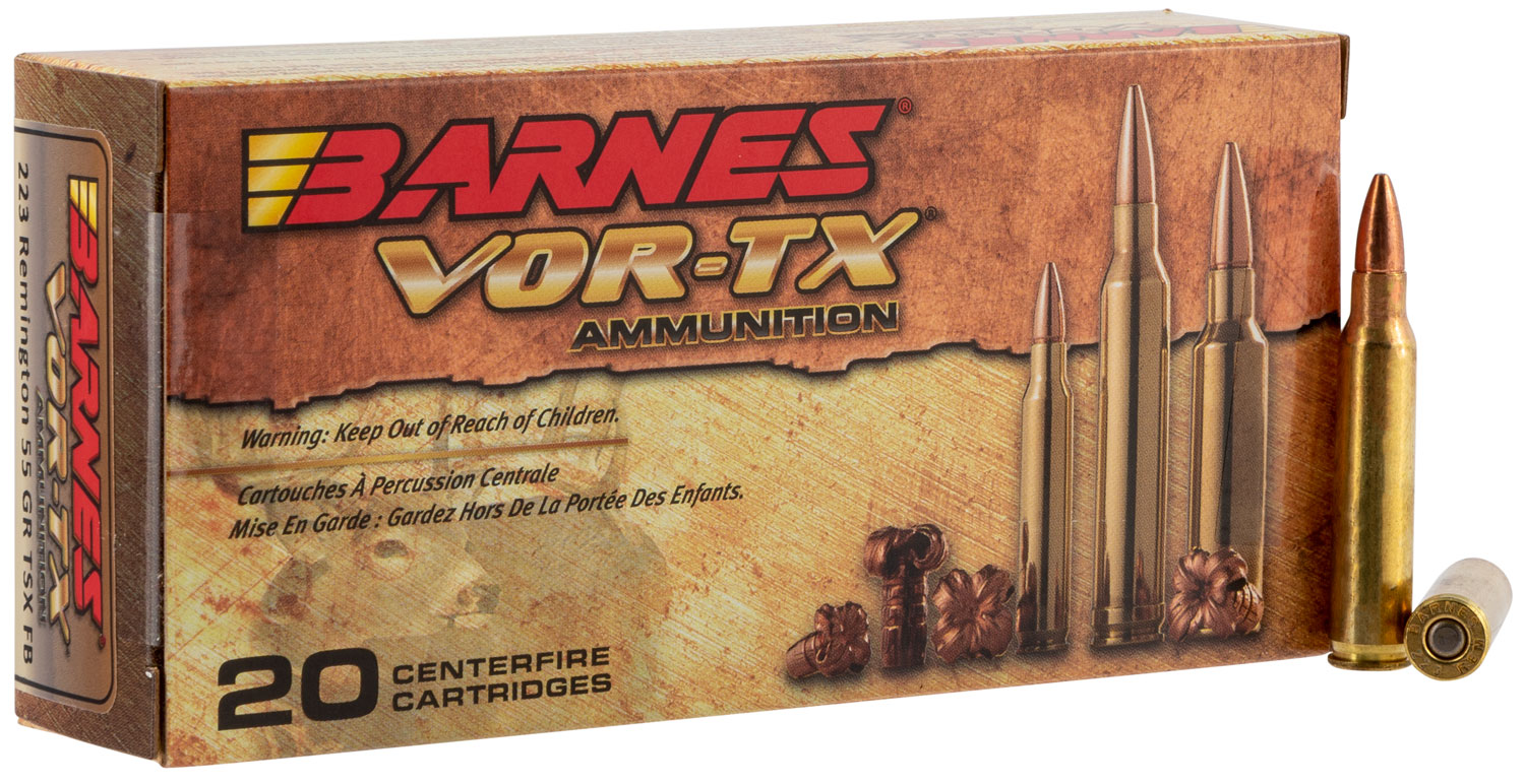 Barnes VOR-TX Rifle Ammunition .223 Rem 55 gr TSXFB 3240 fps - 20/box