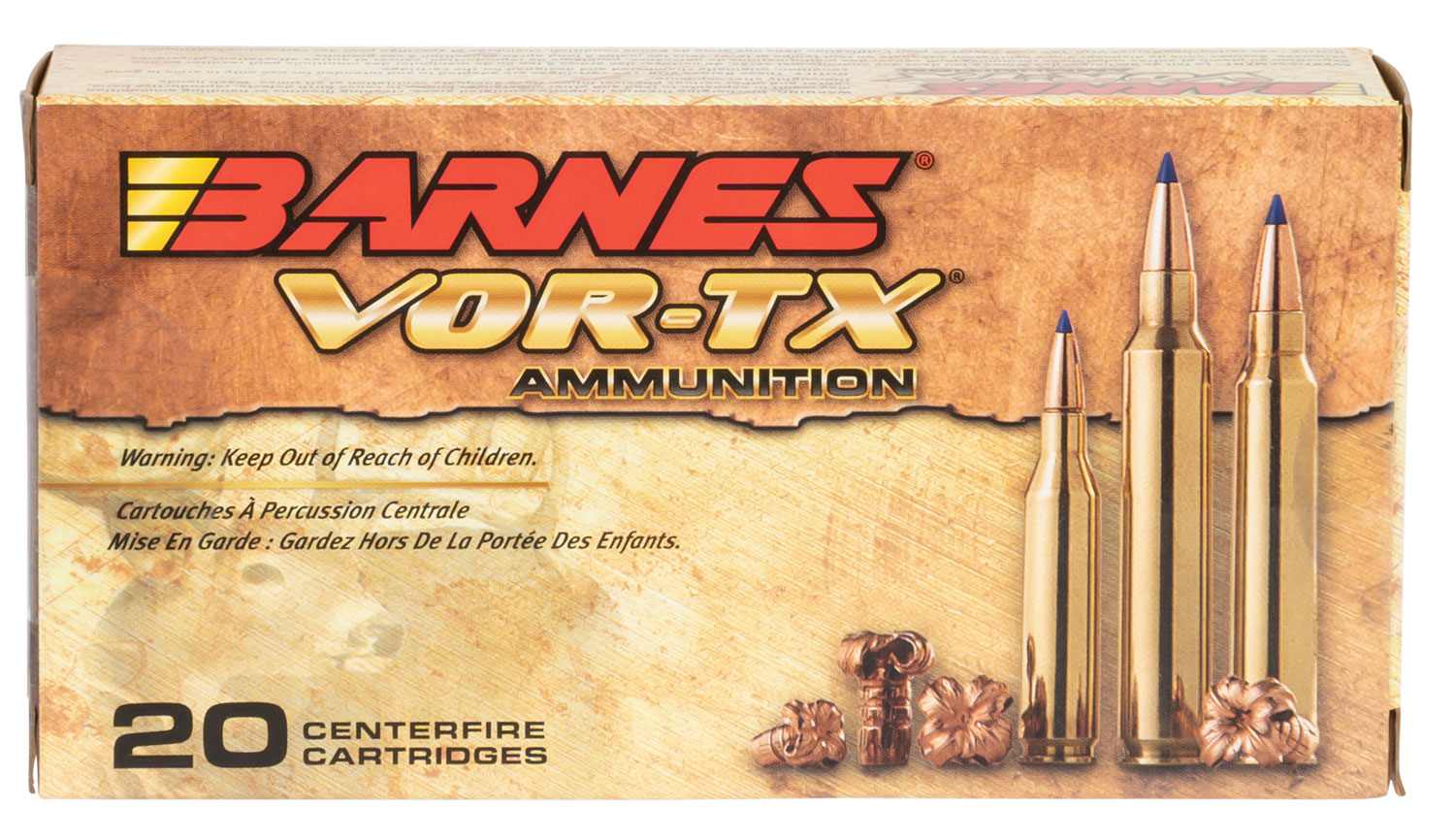 Barnes VOR-TX Rifle Ammunition .243 Win 80 gr TSXBT 3350 fps 20/ct