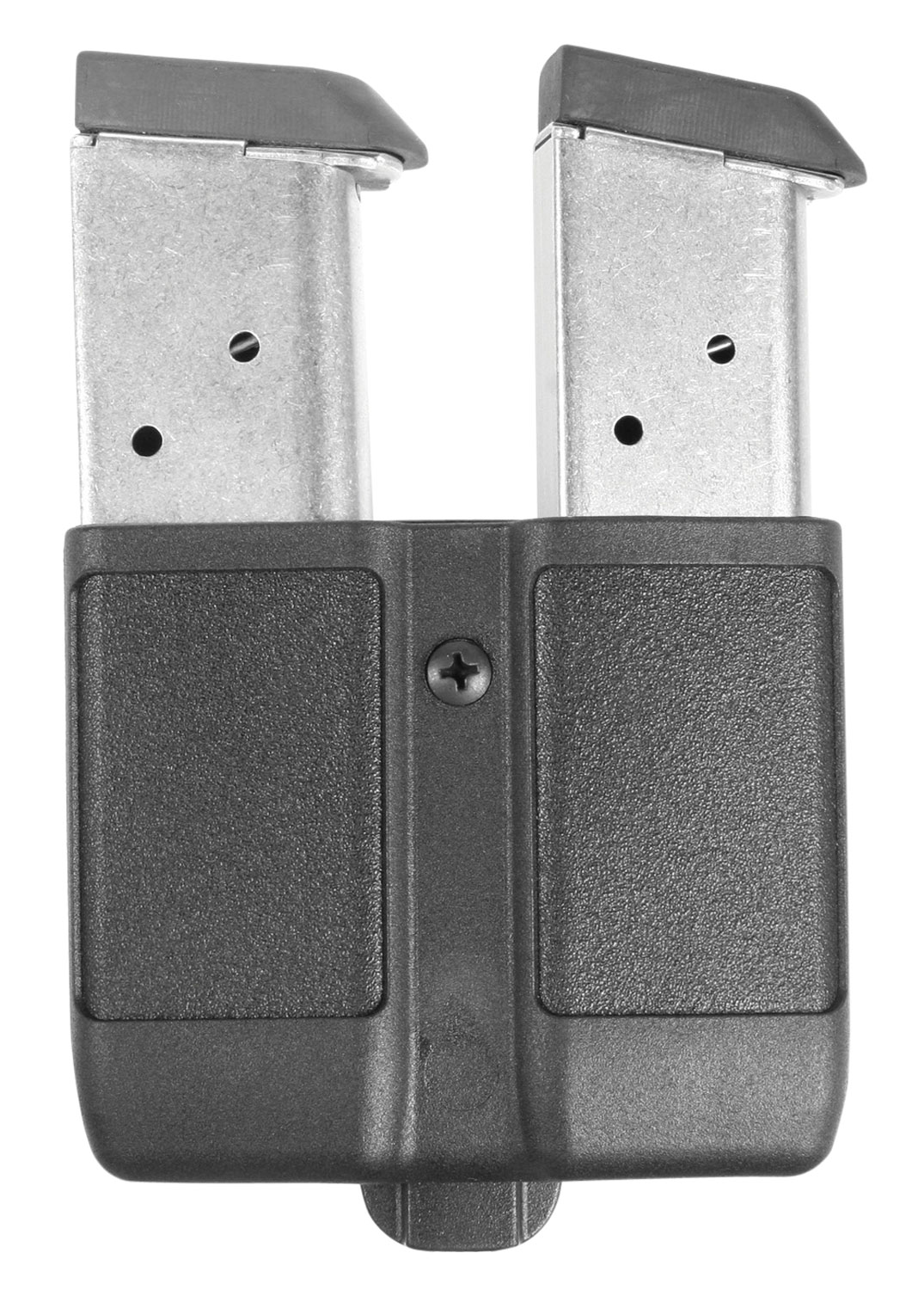 Blackhawk 410510PBK Double Mag Case  Black Polymer Belt Clip Compatible w/ Single Stack 9mm/10mm/40/45/357