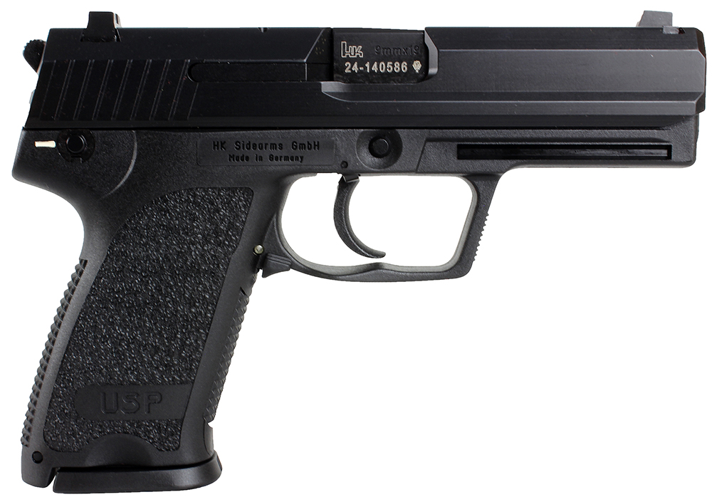 HK 709001A5 USP9 V1 CA/MA Compliant 9mm Luger Single/Double 4.25 Inch 101 Black Polymer Grip/Frame Grip Blued Steel Slide | NA | 642230244580