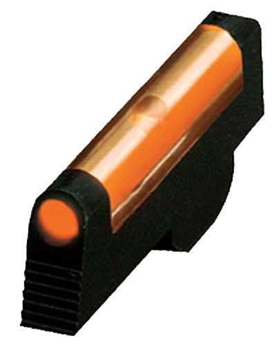 HiViz SW1002O Pinned Front Sight Orange Fiber Optic LitePipe Black Frame for S&W Revolver with 2.50