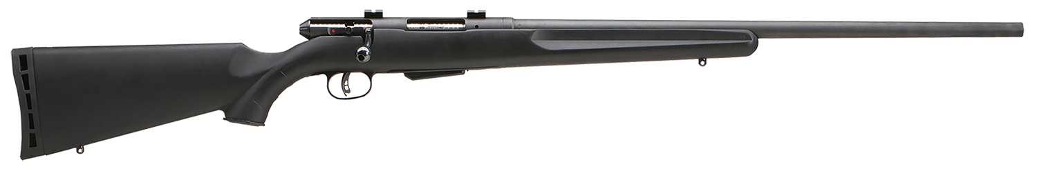 Savage Arms 19154 25 Walking Varminter Full Size 222 Rem 41 22 Inch Matte Black Heavy Barrel, Matte Black Carbon Steel Receiver Drilled  Tapped, Matte Black Fixed Varmint Synthetic Stock, Right Hand | 011356191540