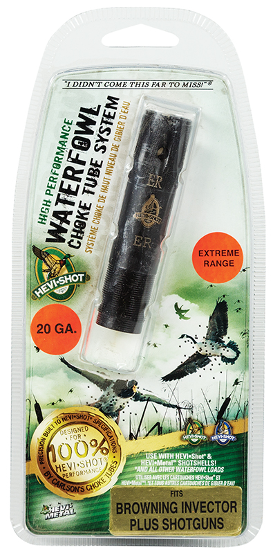 HEVI-Shot 240126 Hevi-Choke Waterfowl Browning Invector-Plus 20 Gauge Extended Range 17-4 Stainless Steel Black (Ported)