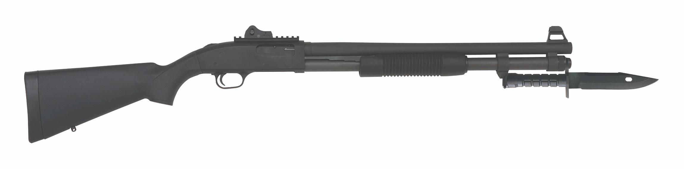 Mossberg 50771 590A1 Tactical SPX 12 Gauge 3 Inch 81 20 Inch Parkerized Heavy-Walled Barrel Black Rec with Ghost Ring Rear Sight Black Synthetic Stock Right Hand Includes Bayonet Lug  | 12GA | 015813507714