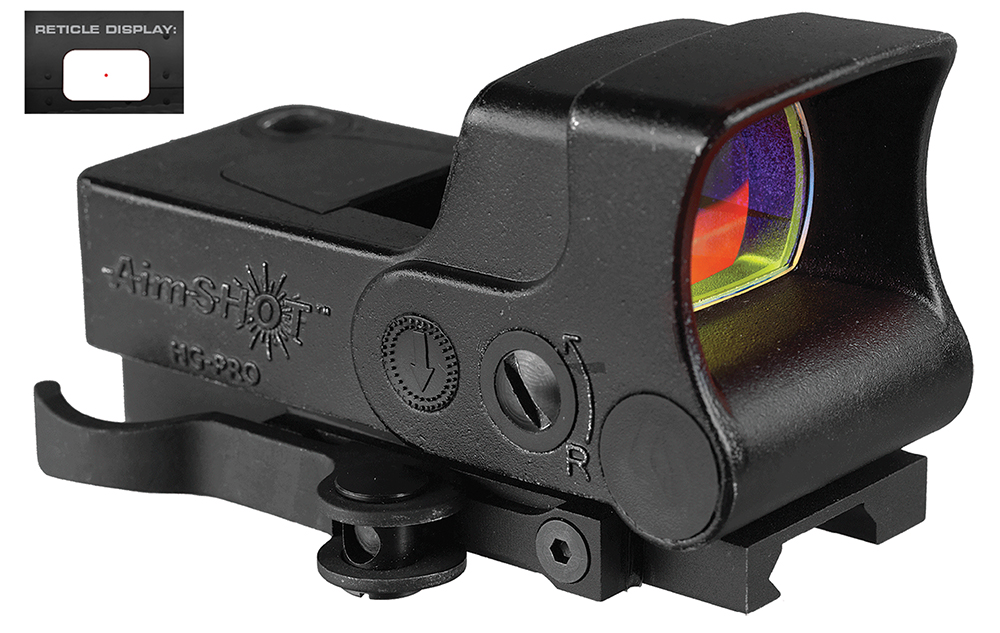 Aimshot HGPROA HG-Pro 1x 34mm Obj Unlimited Eye Relief  5 MOA Dot Red Black Matte CR123A Lithium