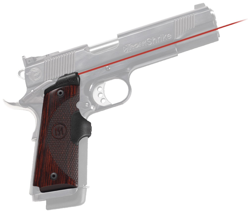 Crimson Trace LG901 Lasergrips Master Series 5mW Red Laser with 633nM Wavelength & 50 ft Range Rosewood Finish for 1911 Commander, Government