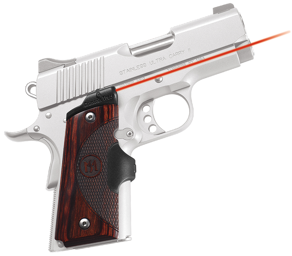 Crimson Trace LG902 Lasergrips Master Series 5mW Red Laser with 633nM Wavelength & 50 ft Range Rosewood Finish for 1911 Officer, Defender