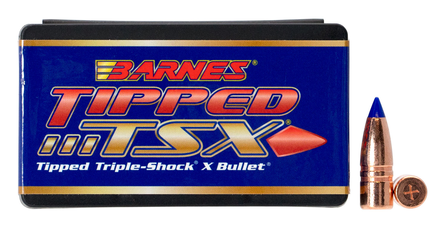 Barnes Bullets 30459 Tipped TSX  35 Cal .358 180 gr TTSX Flat Base 50 Per Box