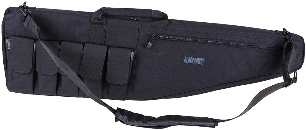 Blackhawk 64RC41BK Rifle Case  Black 1000D Nylon with YKK Zippers & Mag Pockets 40