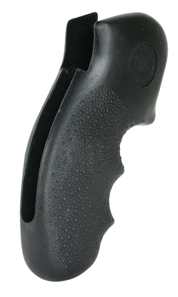 Hogue 19100 Monogrip Finger Grooves Black Nylon Cobblestone Finish Fits S&W K Frame with Round Butt