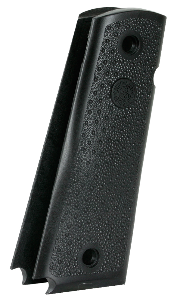 Hogue 45190 OverMolded Grip Panels Cobblestone Black Nylon with Palm Swells for 1911 Government
