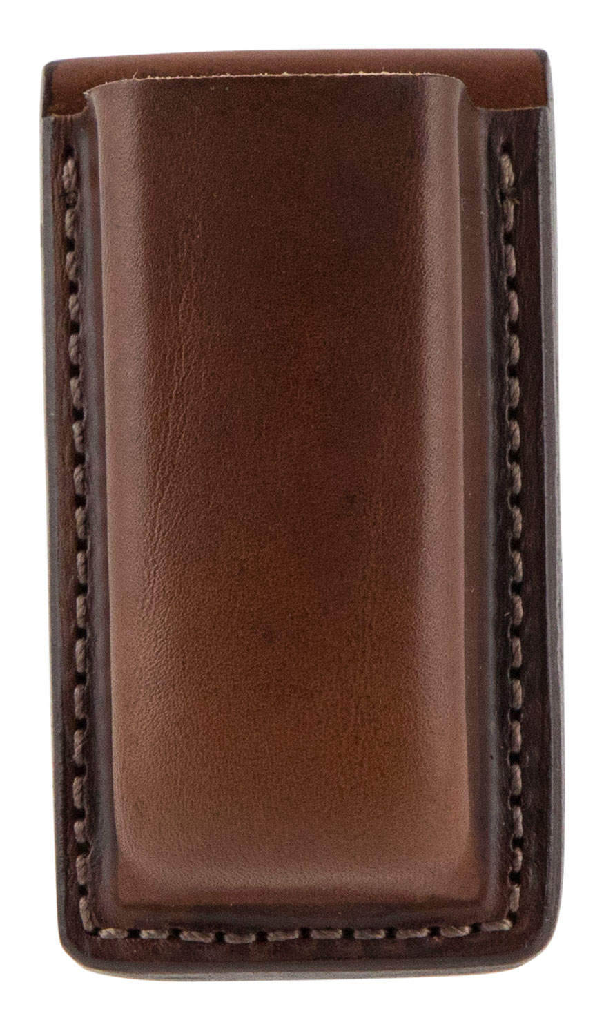 Bianchi 18055 Open Top Mag Pouch  Single Tan Leather Belt Clip, Belts 1.75