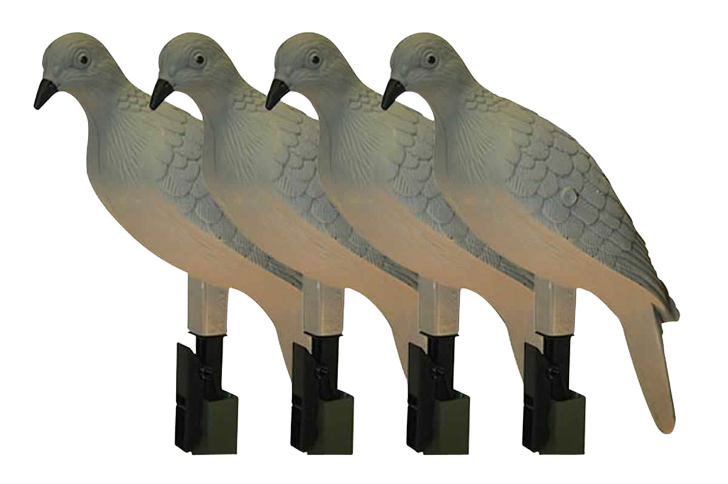 Mojo Outdoors HW9004 Clip On  Dove Species Natural Plastic 4 Per Pack