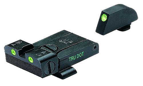 Meprolight USA 202243101 Tru-Dot Sight Set Fixed Green Tritium Front & Rear/ Black Frame, Compatible w/Glock 17/19 Front Post/Rear Dovetail Mount