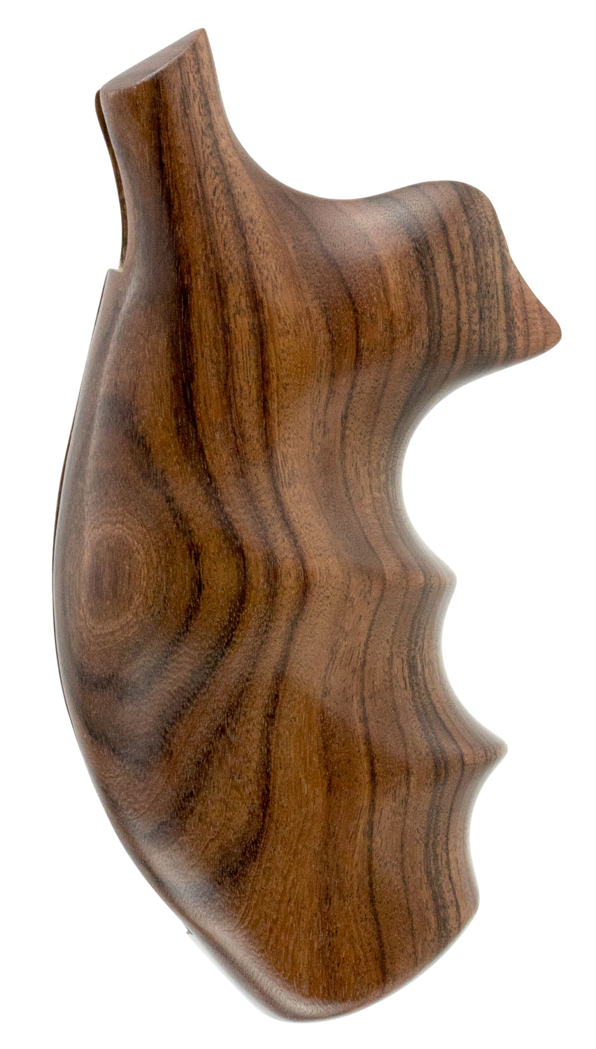 Hogue 19300 Fancy Hardwood  Brown Pau Ferro Hardwood with Finger Grooves for S&W K, L Frame with Round Butt