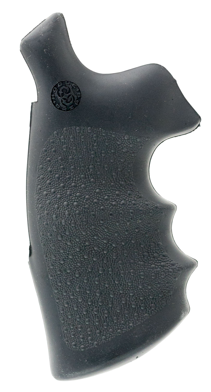Hogue 25002 Conversion Monogrip  Black Rubber with Finger Grooves for S&W N Frame with Round Butt