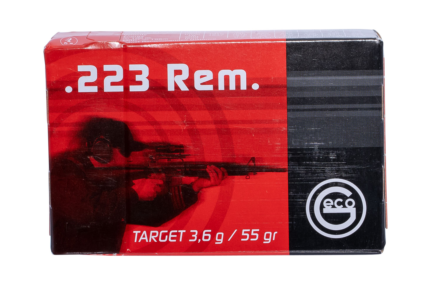 256140050 FMJ Geco 
223 Remington 55 GR Full Metal Jacket 50 Bx/20 Cs