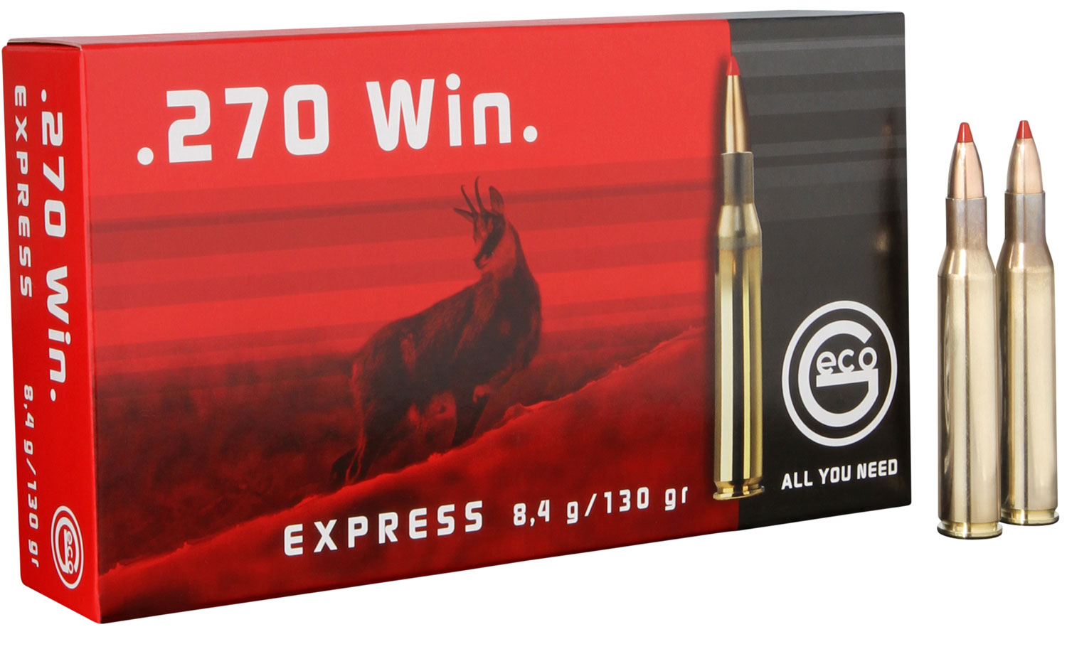 283640020 Express Geco 
270 Winchester 130 GR Express Tip 20 Bx/10 Cs