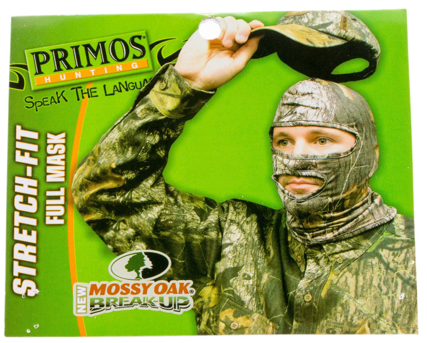 Primos 6228 Stretch Fit Full Mask One Size Fits Most Mossy Oak New Break-Up | 010135062286