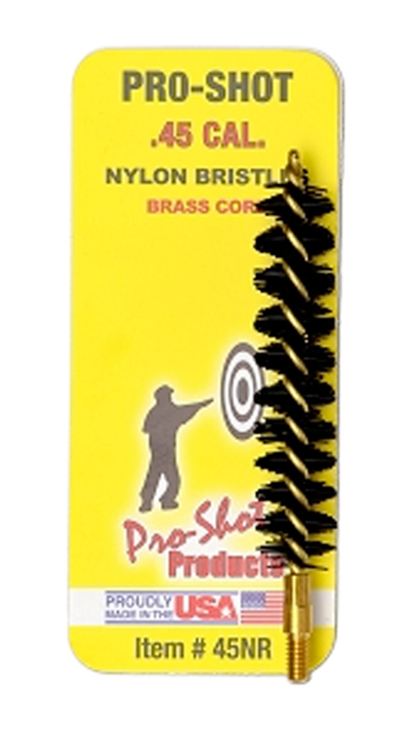 ProShot 45NR Bore Brush  .45 Cal Rifle 832 Thread Nylon Bristles Brass Core | 709779100958