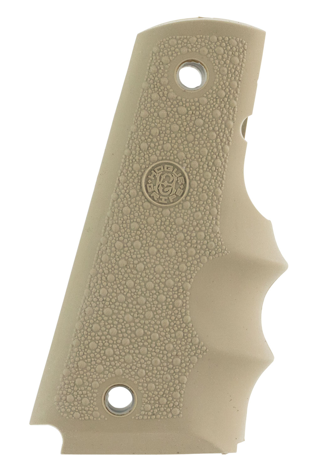 Hogue 45003 OverMolded Grip Cobblestone Desert Tan Rubber with  Finger Grooves for 1911 Governement