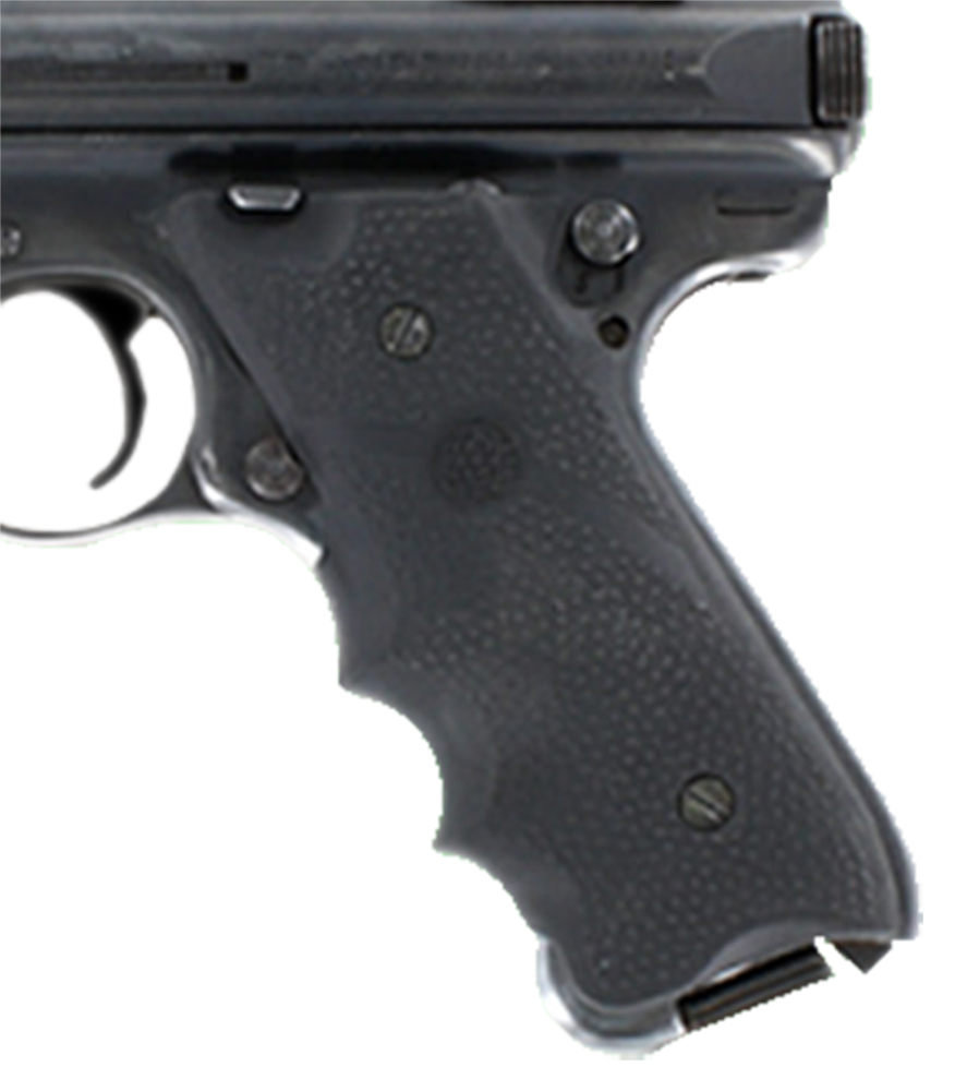 Hogue 82070 Rubber Grip  Black with Finger Grooves & Left Hand Thumb Rest for Ruger Mark II, III