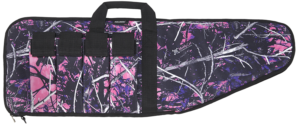 Bulldog MDG1038 Extreme Tactical Rifle Case made of Water-Resistant Nylon with Muddy Girl Camo Finish, Black Trim, Tricot Lining, 4 External Velcro Magazine Pouches & Soft Padding 38
